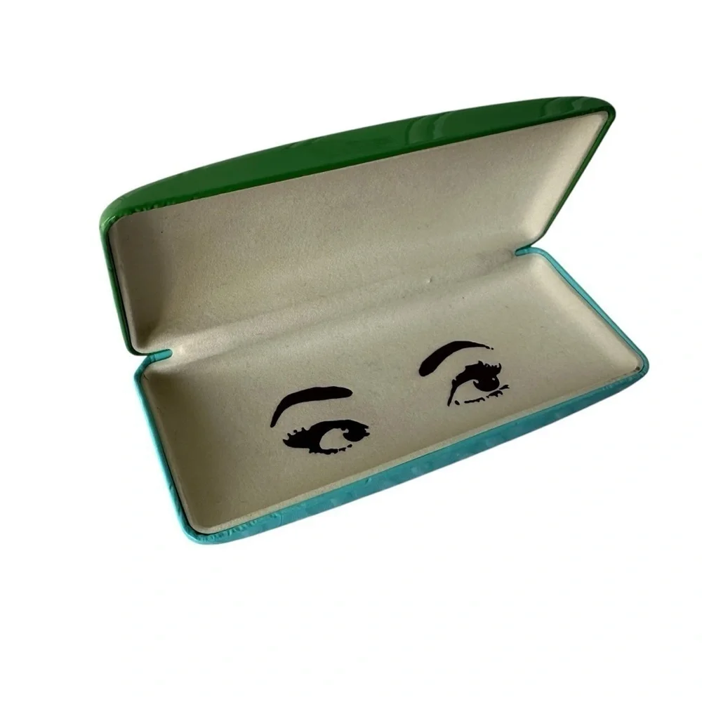 Kate Spade Green and Blue Hard Cover Eyeglass Case